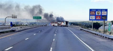 Eastbound lanes of Interstate 70 shut down by vehicle fire near Golden